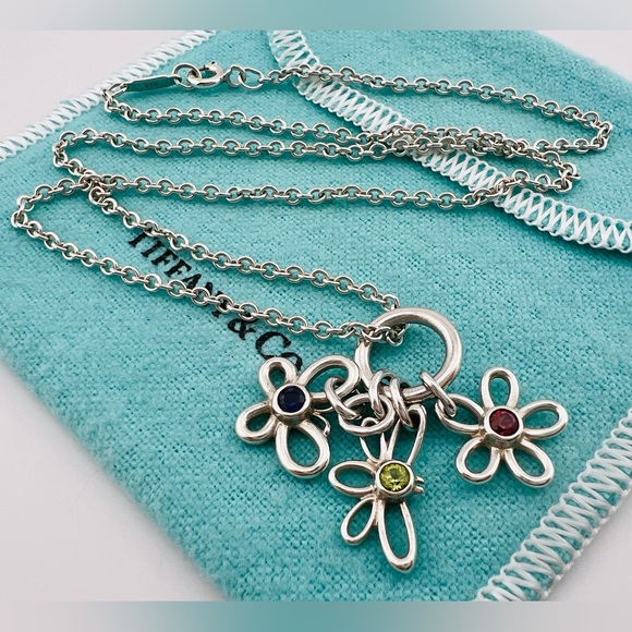 Tiffany Flower, Dragonfly, and Butterfly Necklace - Picture 3 of 5